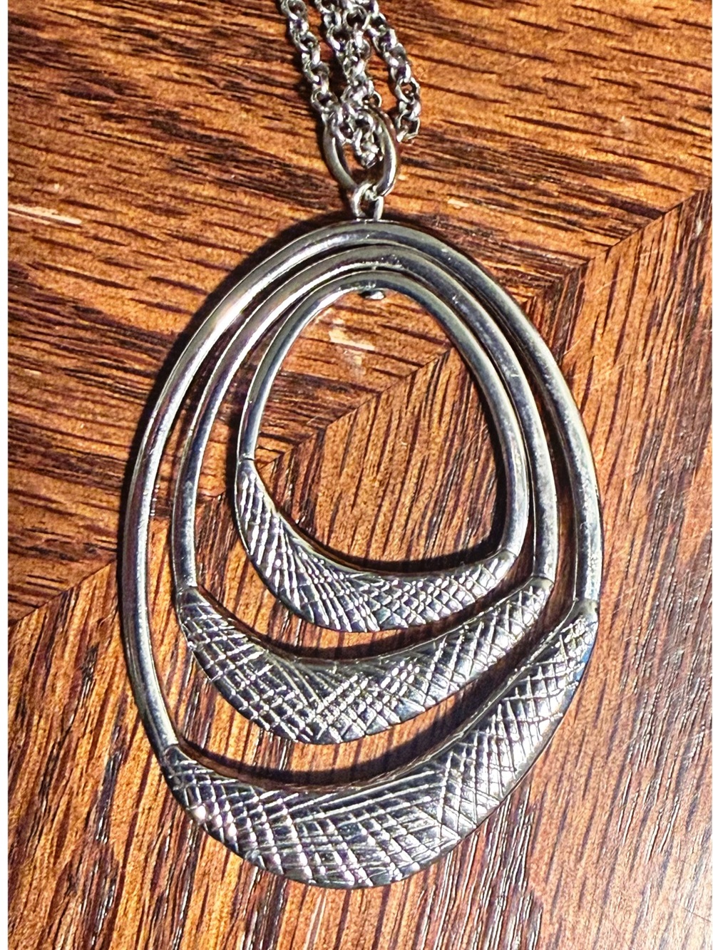 Silver Abstract Pendant Necklace